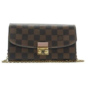 Louis Vuitton Croisette Brown Damier Ebene Canvas Shoulder Bag 880-052825